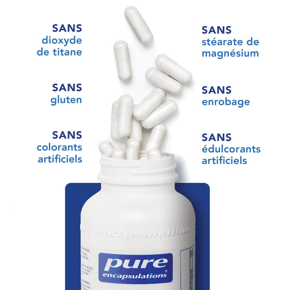 bouteille-de-supplément-pure-encapsulations-avec-des-pilules-sortant-de-la-bouteille